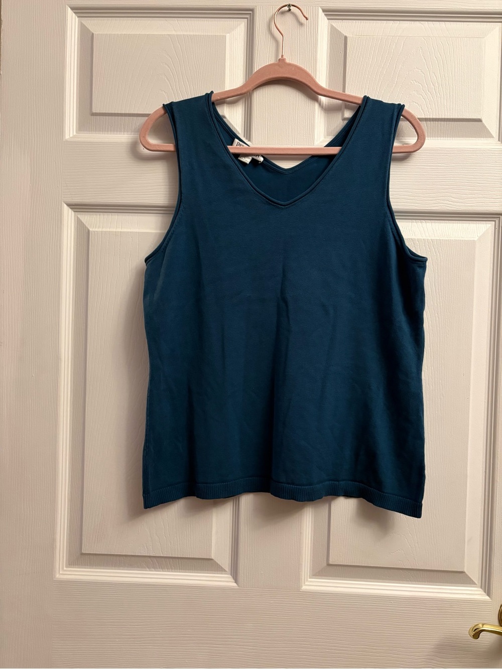 Women's Pendleton Teal V-Neck Sleeveless Top Size Large